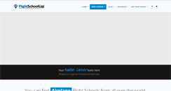 Desktop Screenshot of flightschoollist.com