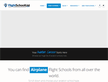 Tablet Screenshot of flightschoollist.com